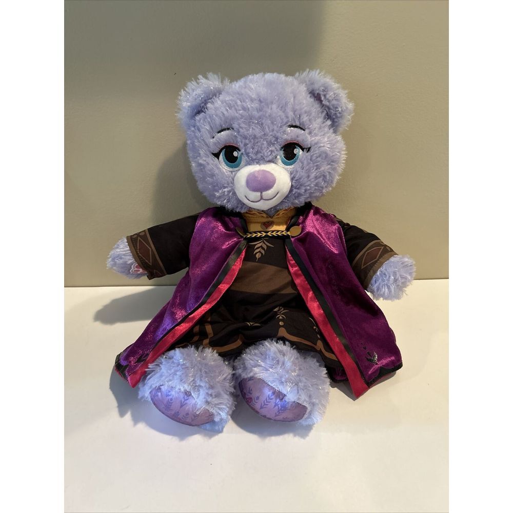 Build a Bear Disney Frozen 2 Queen Anna Purple Sparkle Plush Dress
